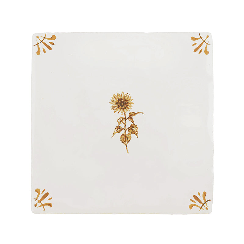 Sunflower Delft Tile