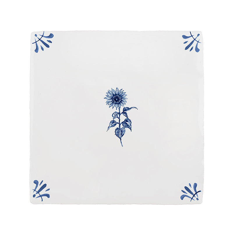 Sunflower Delft Tile