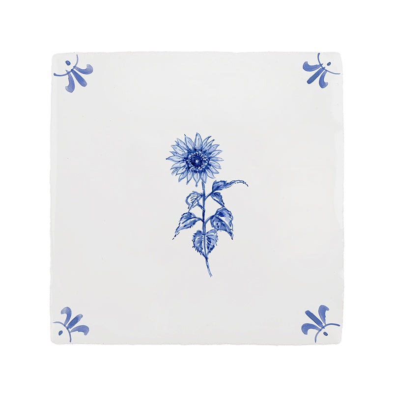 Sunflower Delft Tile