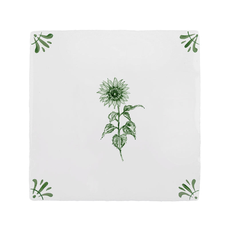 Sunflower Delft Tile