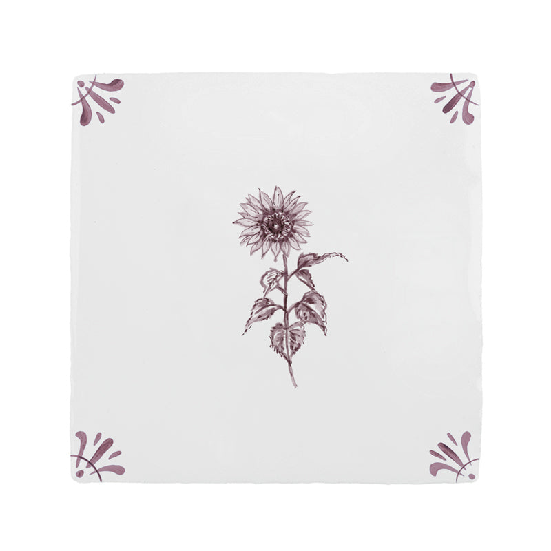 Sunflower Delft Tile
