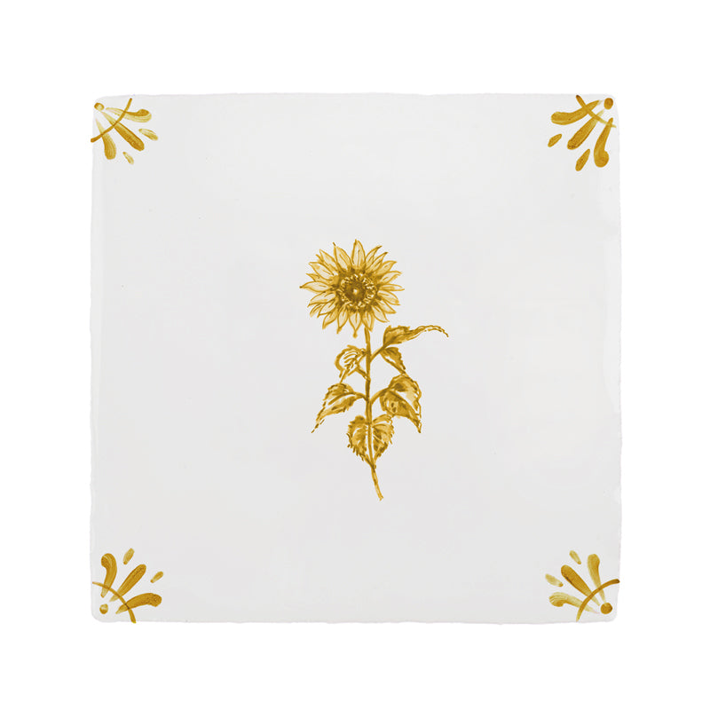 Sunflower Delft Tile