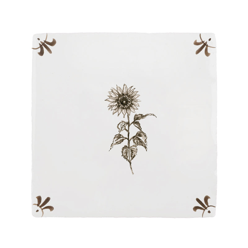 Sunflower Delft Tile