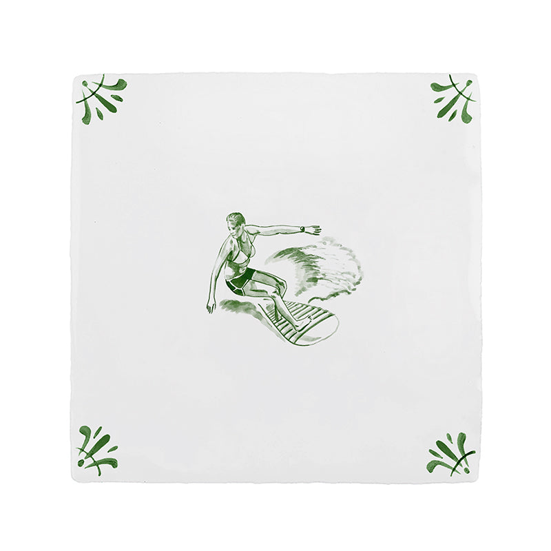 Surfer Delft Tile