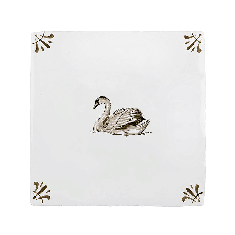 Swan Delft Tile