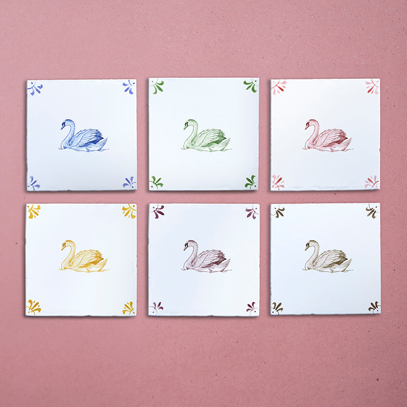 Swan Delft Tile