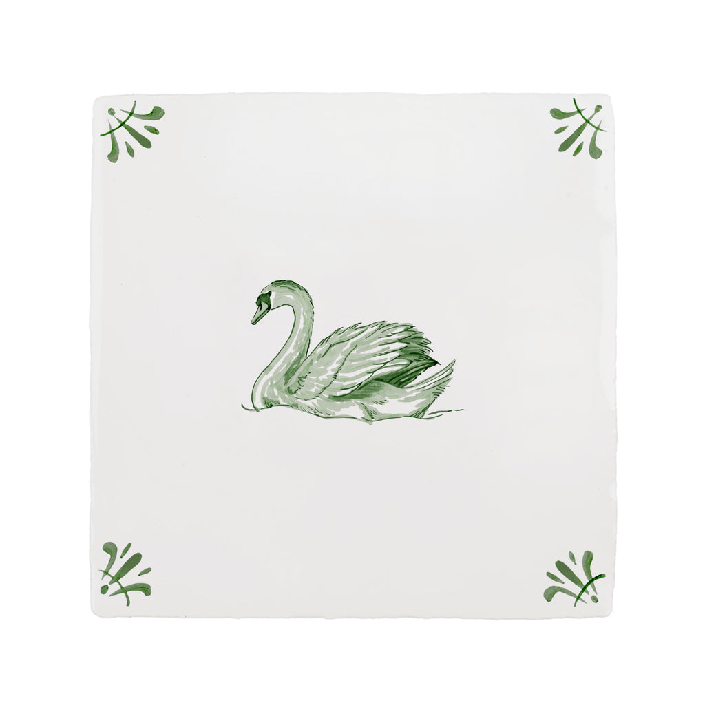 Swan Delft Tile