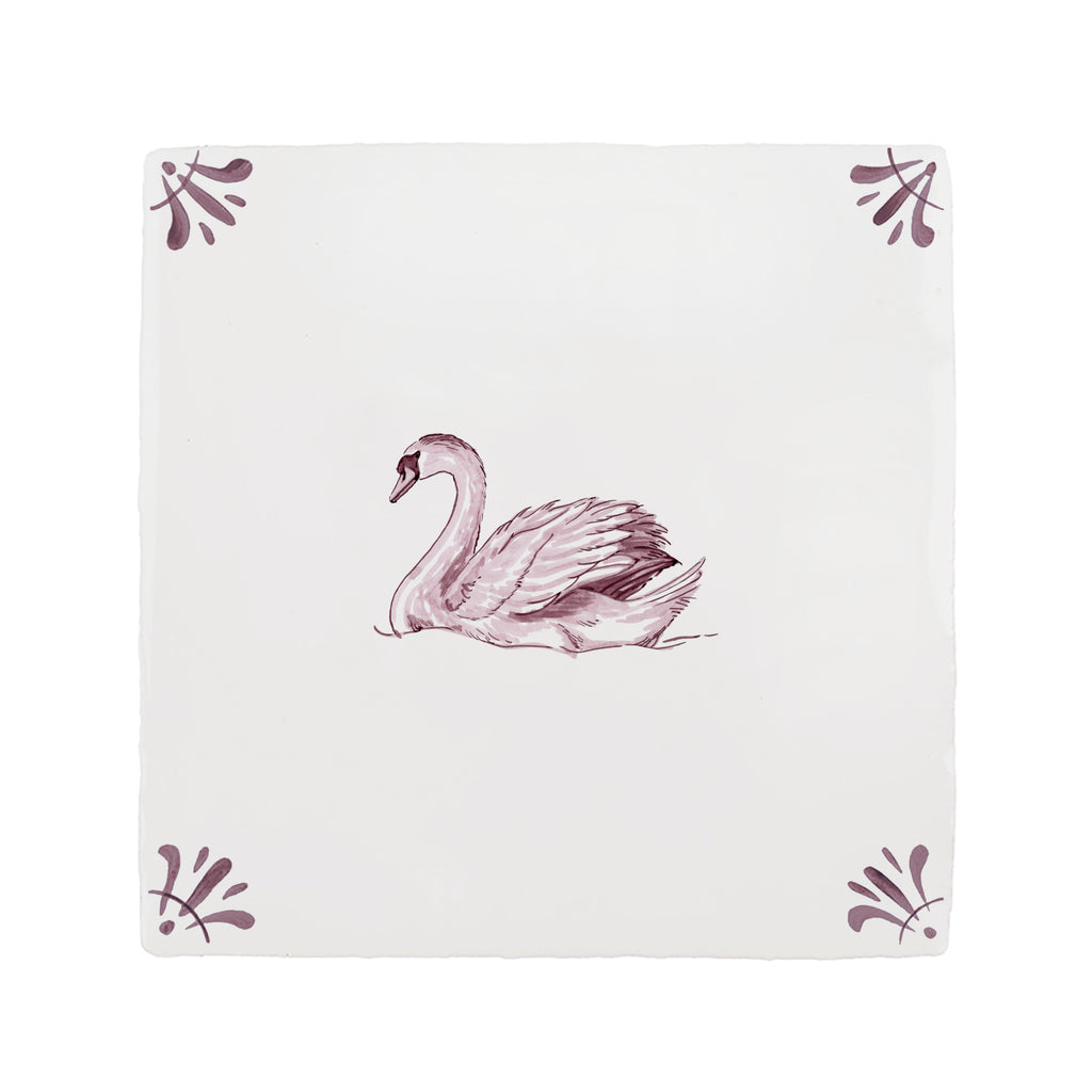 Swan Delft Tile