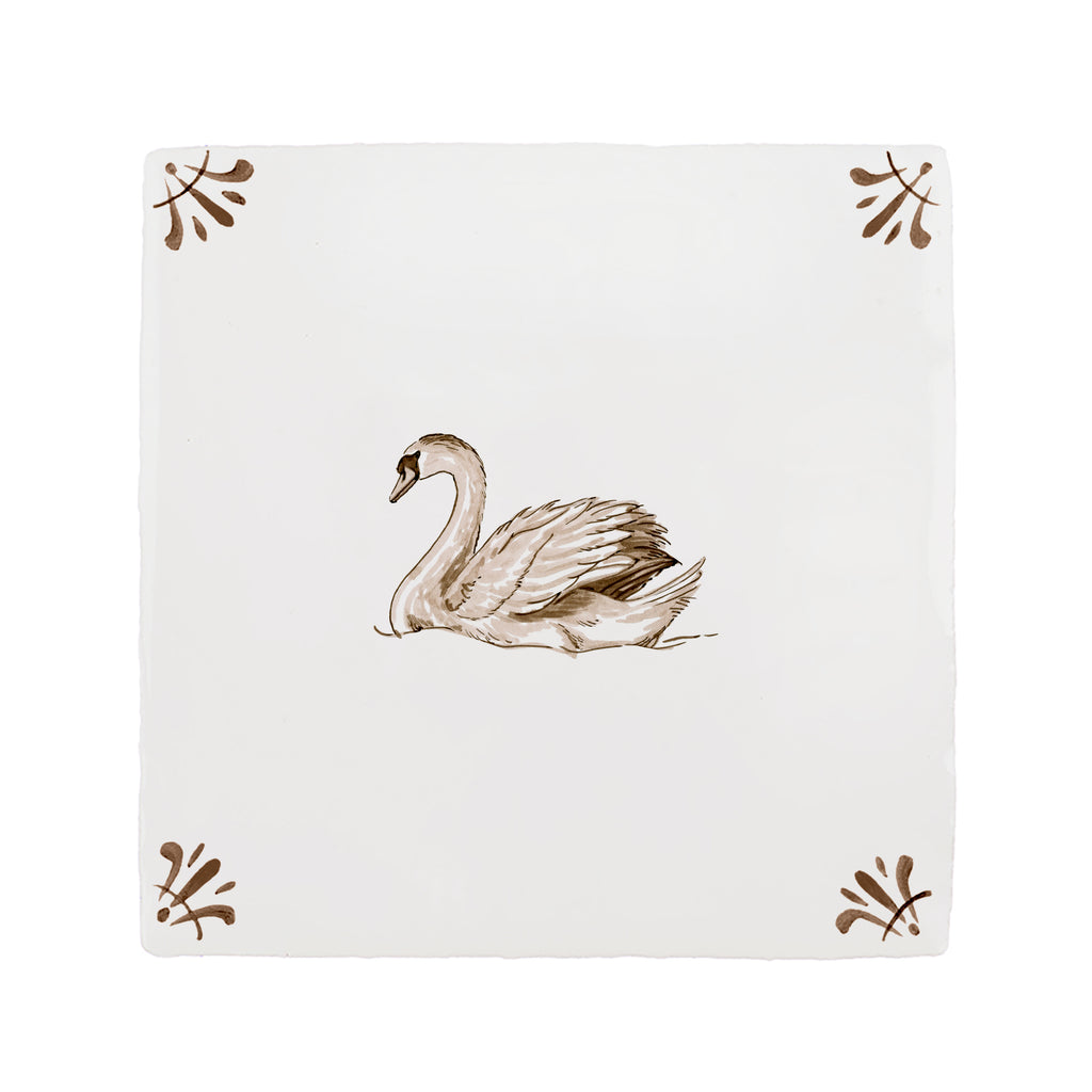 Swan Delft Tile