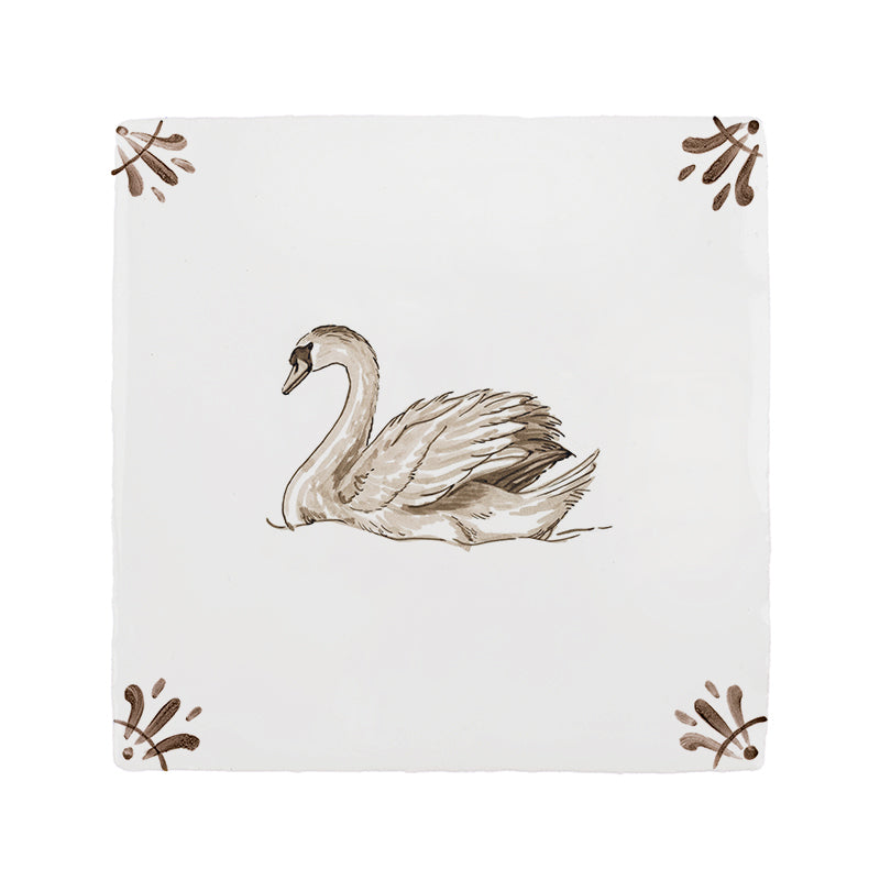 Swan Delft Tile
