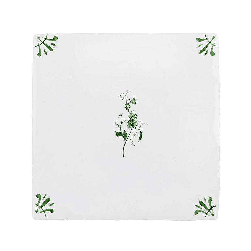 Sweet Pea Delft Tile