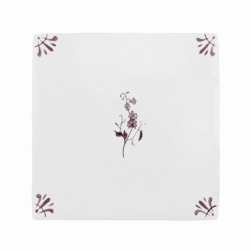 Sweet Pea Delft Tile