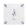 Sweet Pea Delft Tile, Gold Lustre