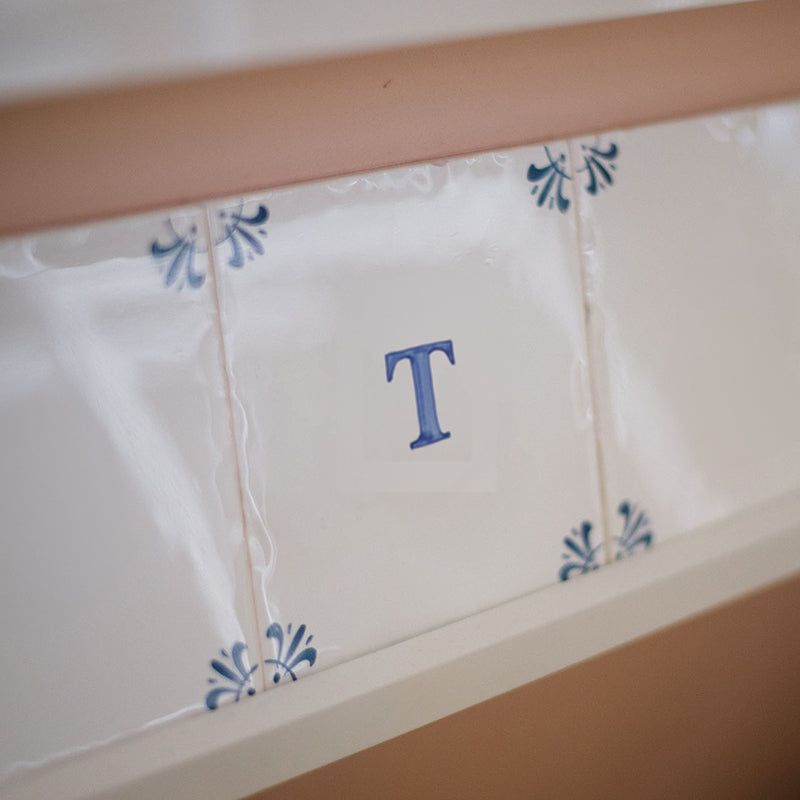 Alphabet T Delft Tile