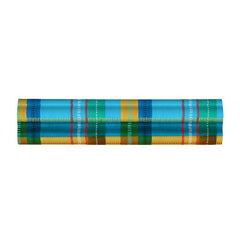 Tartan Dado Trim, Aqua Cyan