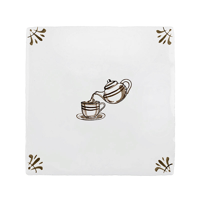 Tea Time Delft Floor Tile