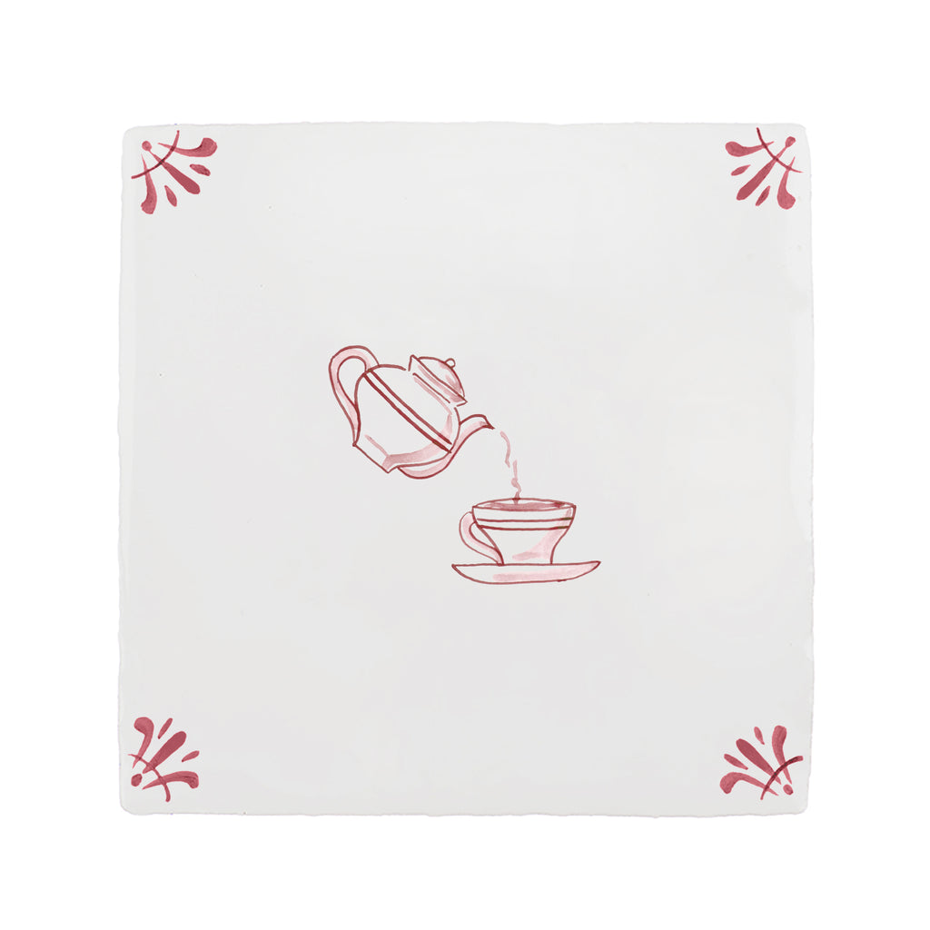 Tea Time Delft Floor Tile