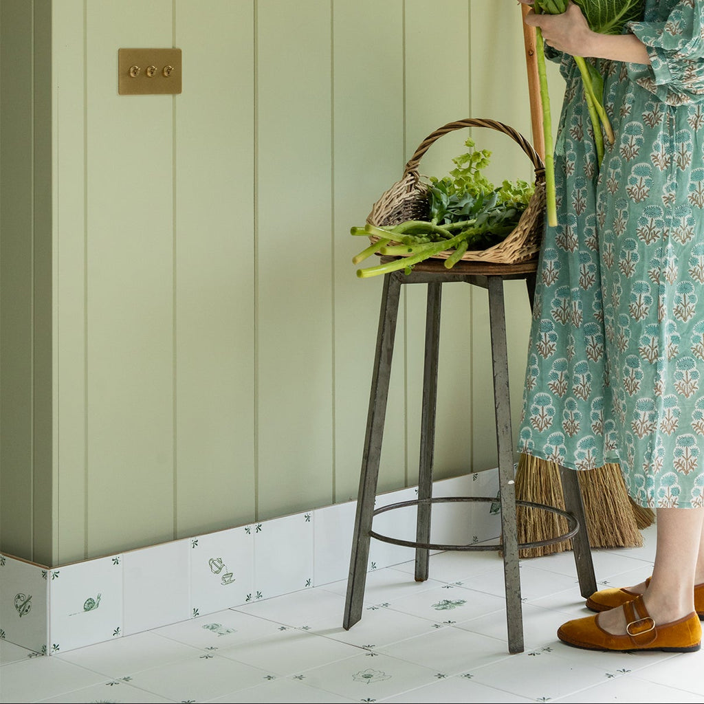 Tea Time Delft Floor Tile