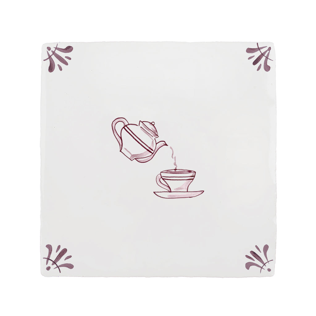 Tea Time Delft Floor Tile