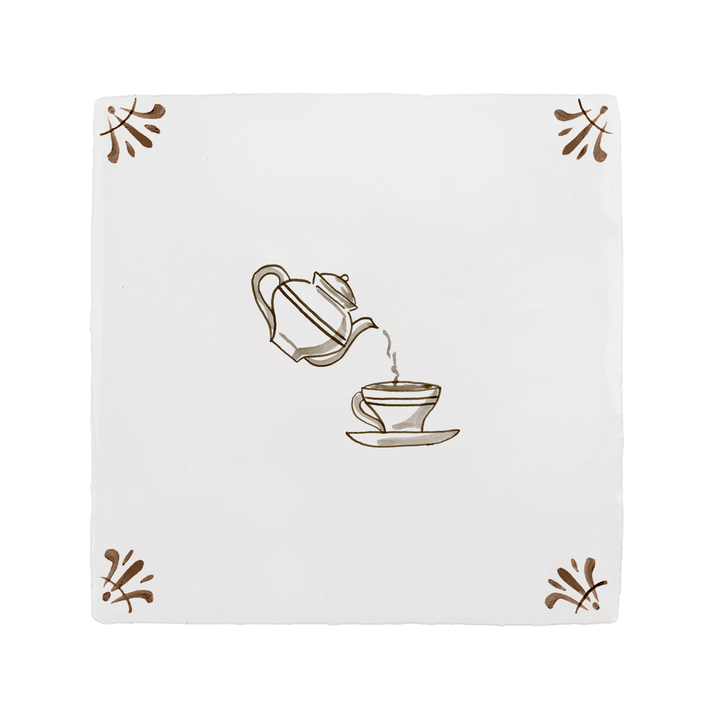 Tea Time Delft Floor Tile