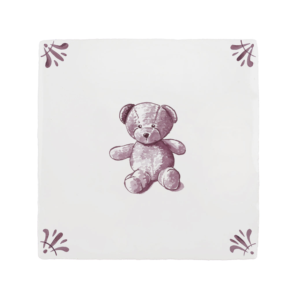 Teddy Bear Delft Tile