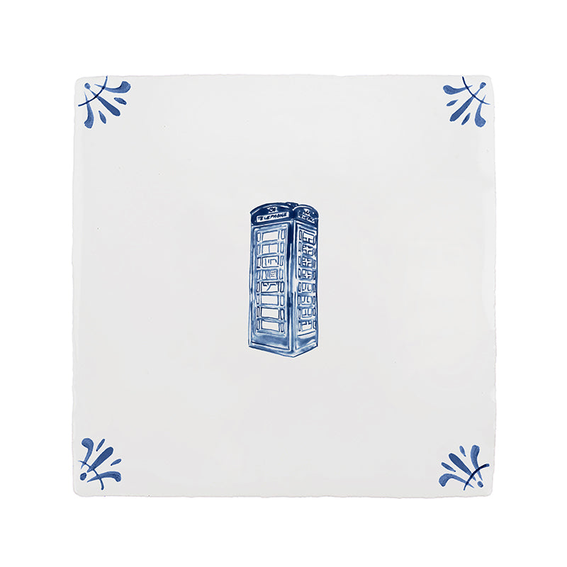 Telephone Box Delft Tile