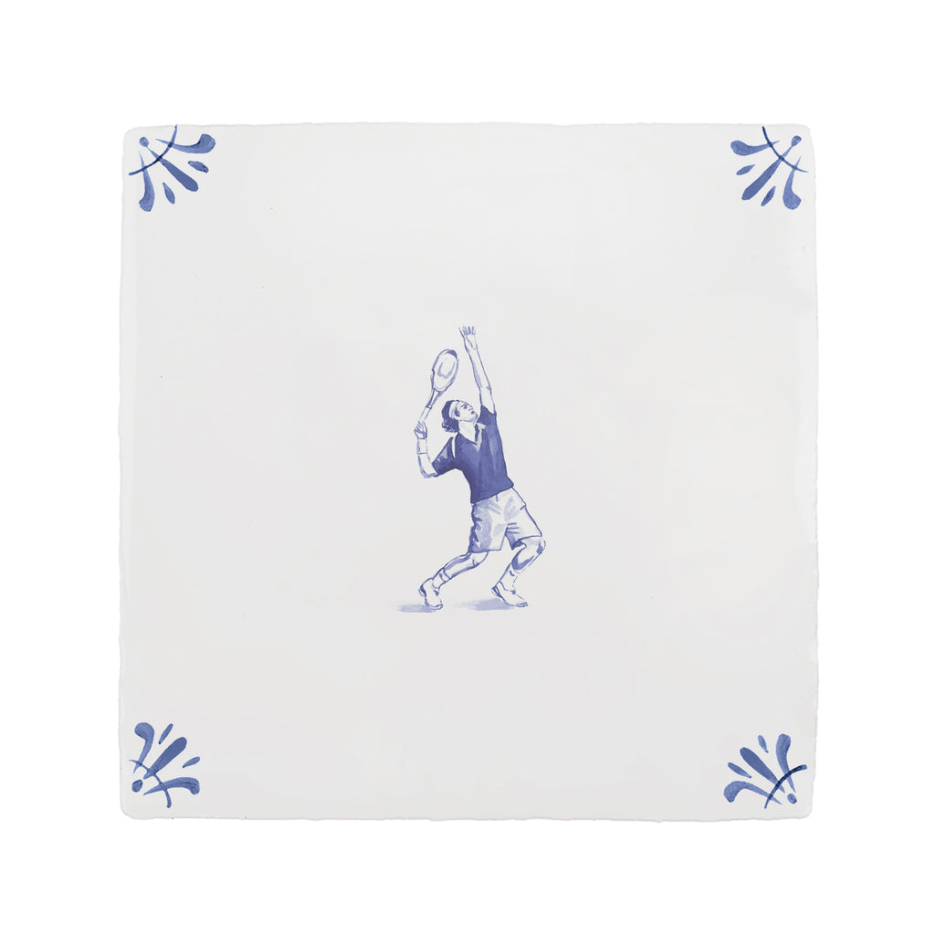 Tennis Player Delft Tile