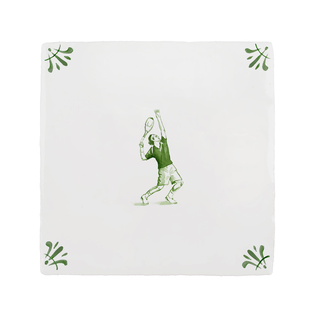 Tennis Player Delft Tile