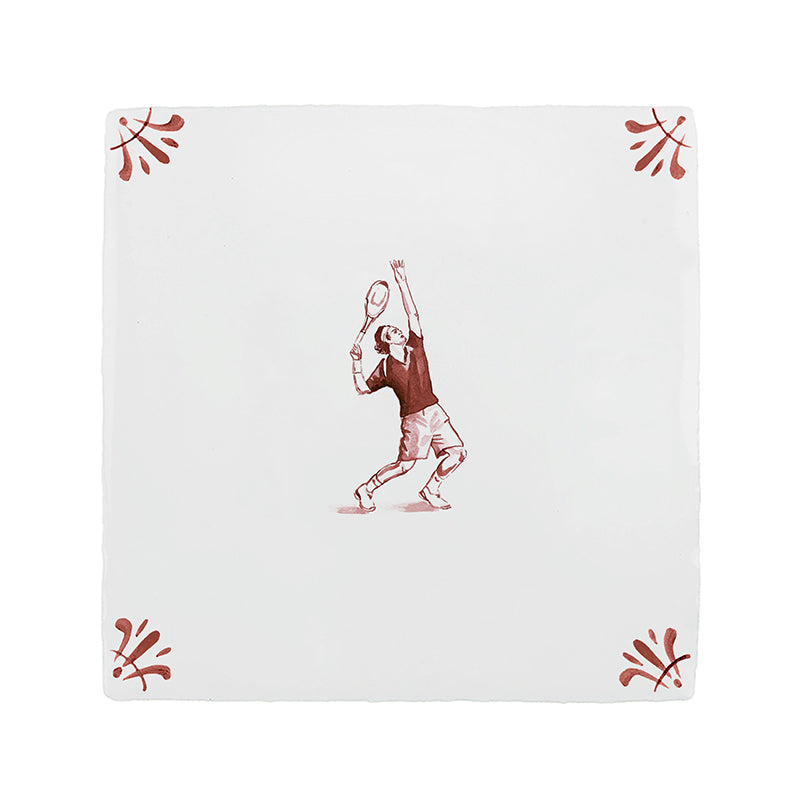 Tennis Player Delft Tile