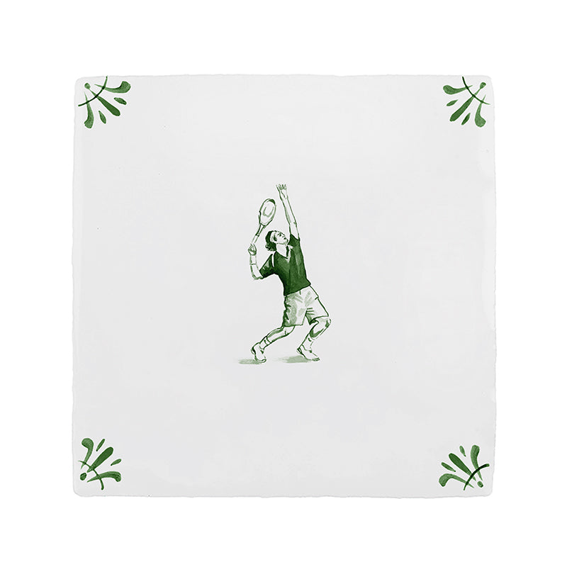 Tennis Player Delft Tile
