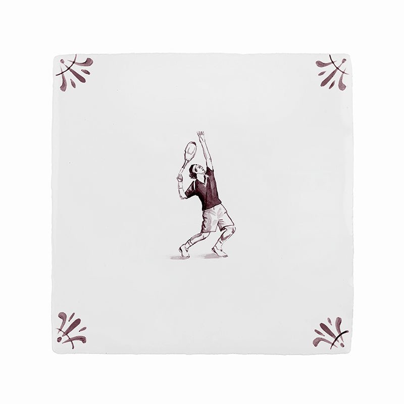 Tennis Player Delft Tile