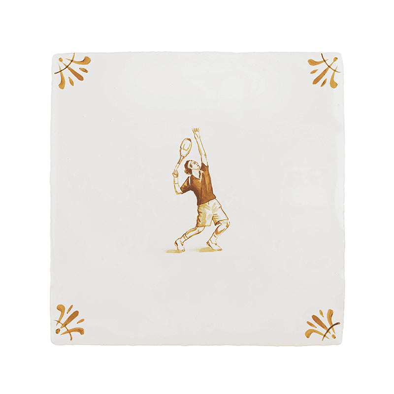 Tennis Player Delft Tile