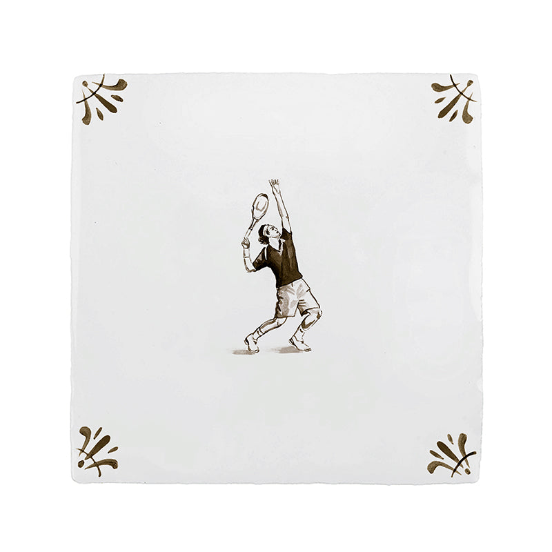 Tennis Player Delft Tile