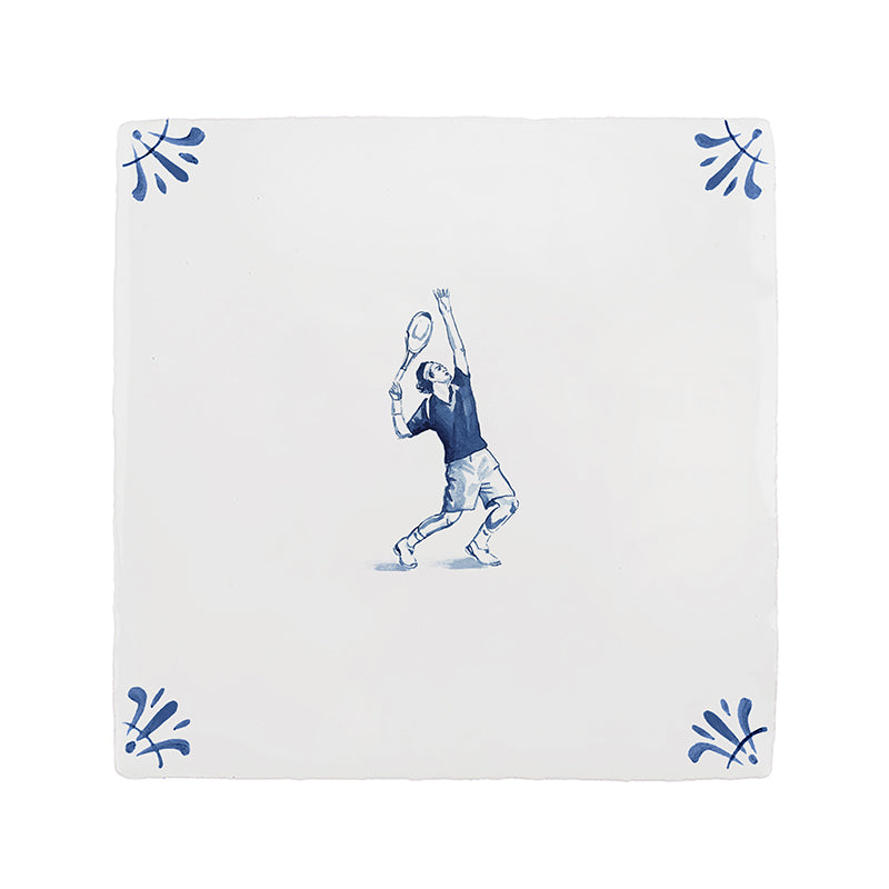 Tennis Player Delft Tile