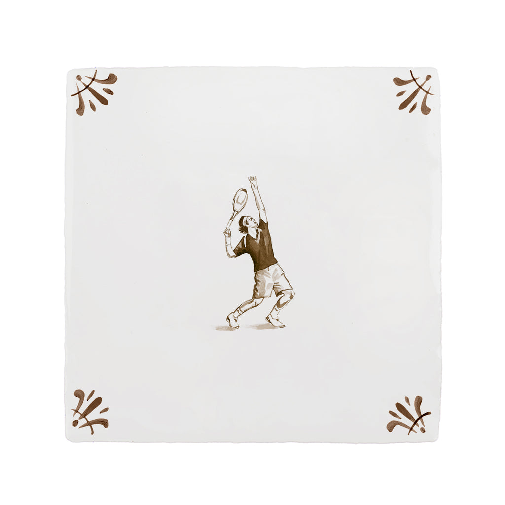 Tennis Player Delft Tile