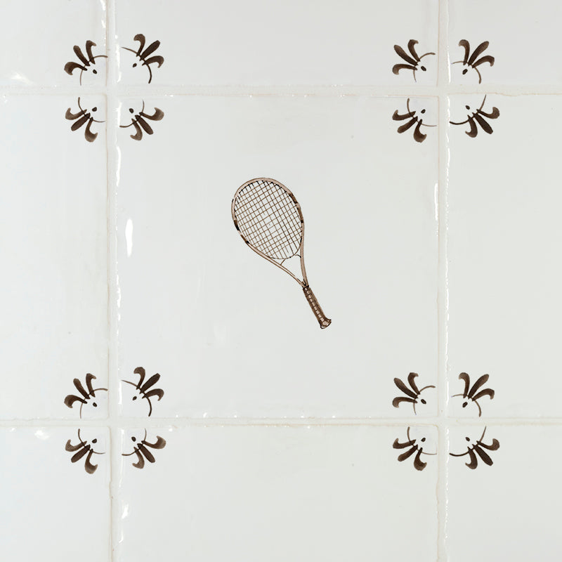 Tennis Racket Delft Tile