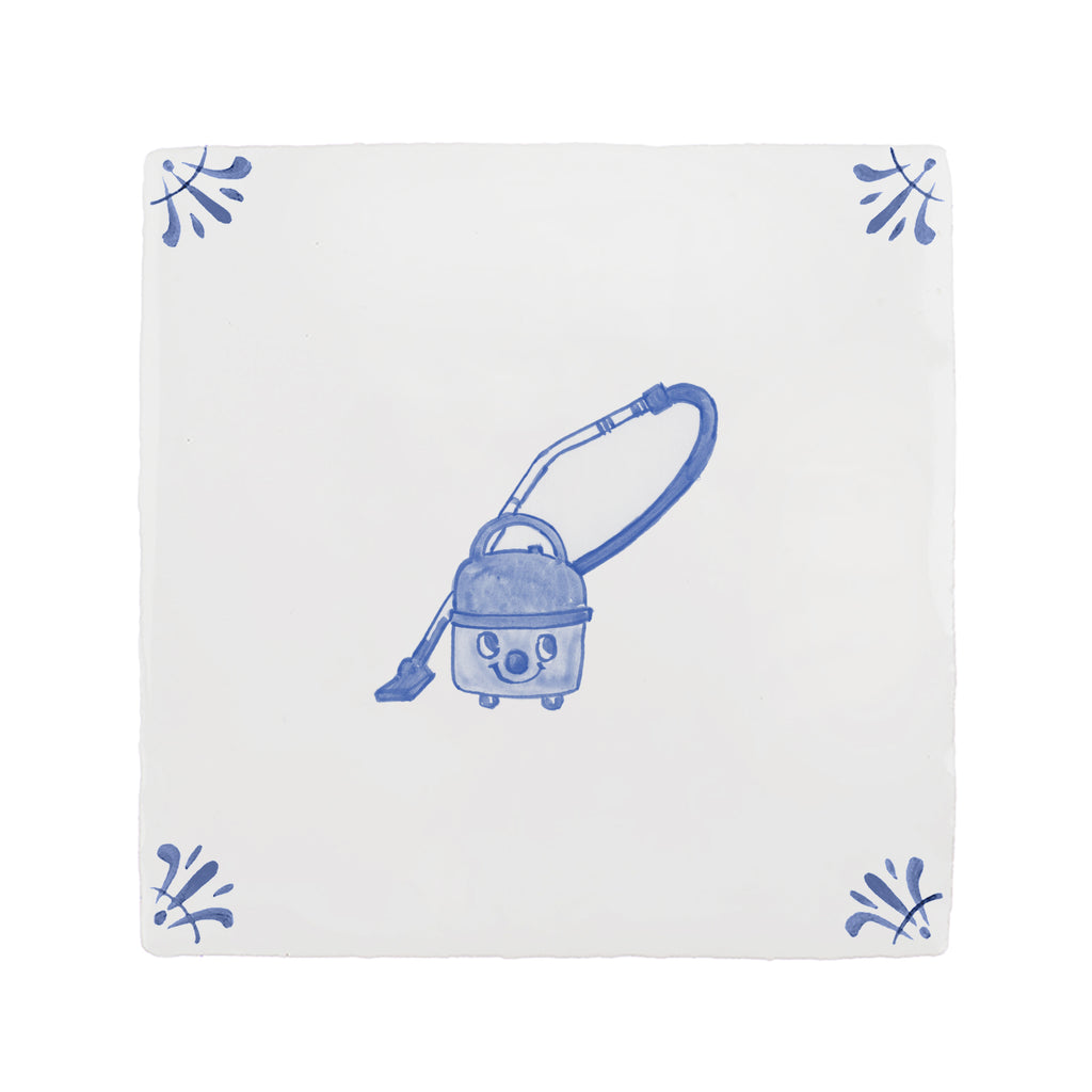 The Happy Hoover Delft Tile