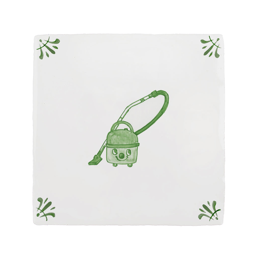 The Happy Hoover Delft Tile
