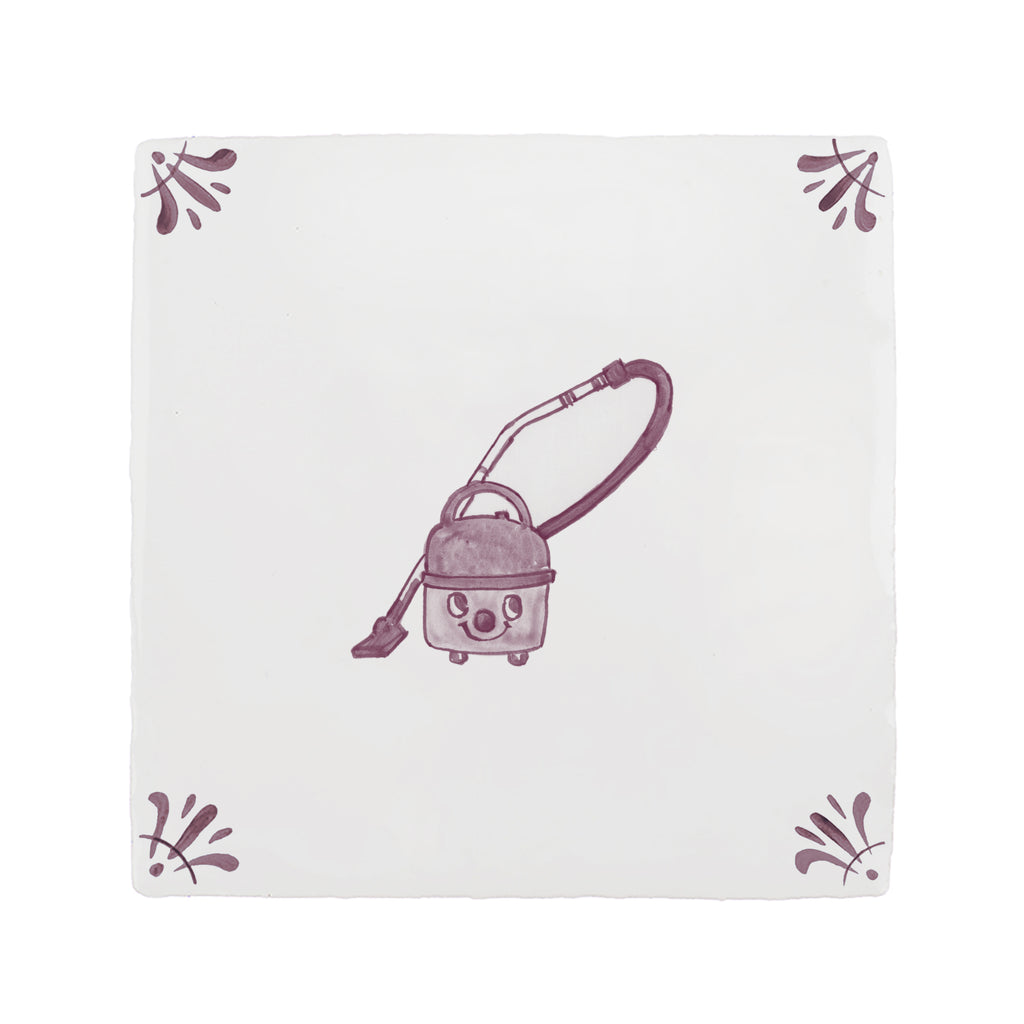 The Happy Hoover Delft Tile
