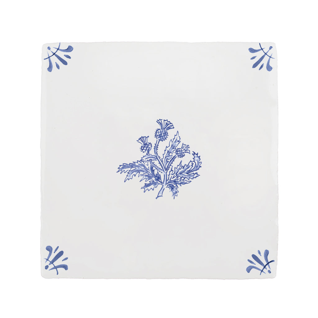 Thistles Delft Floor Tile