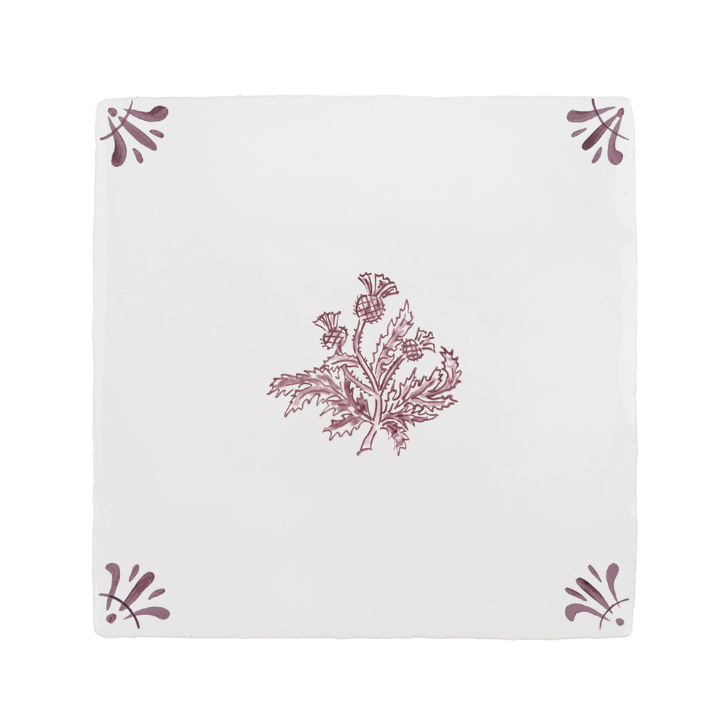 Thistles Delft Floor Tile