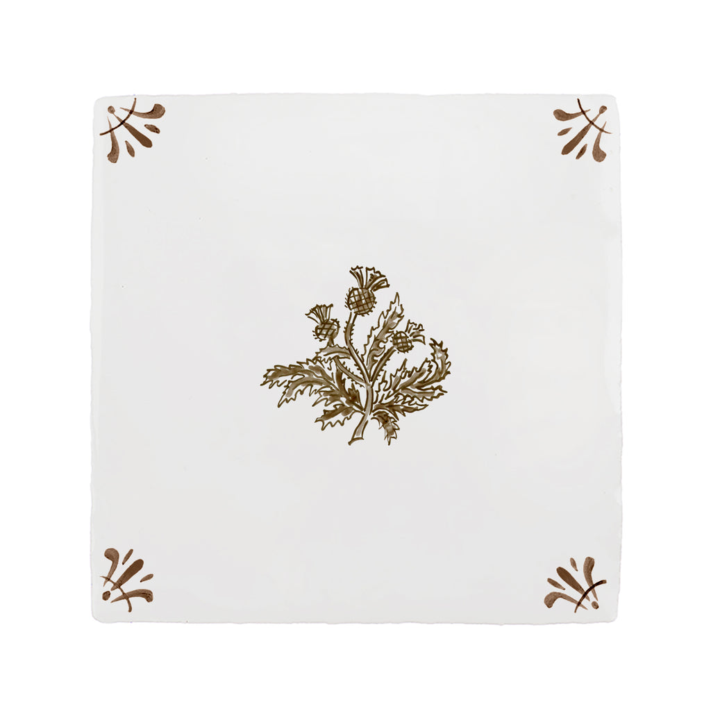 Thistles Delft Floor Tile