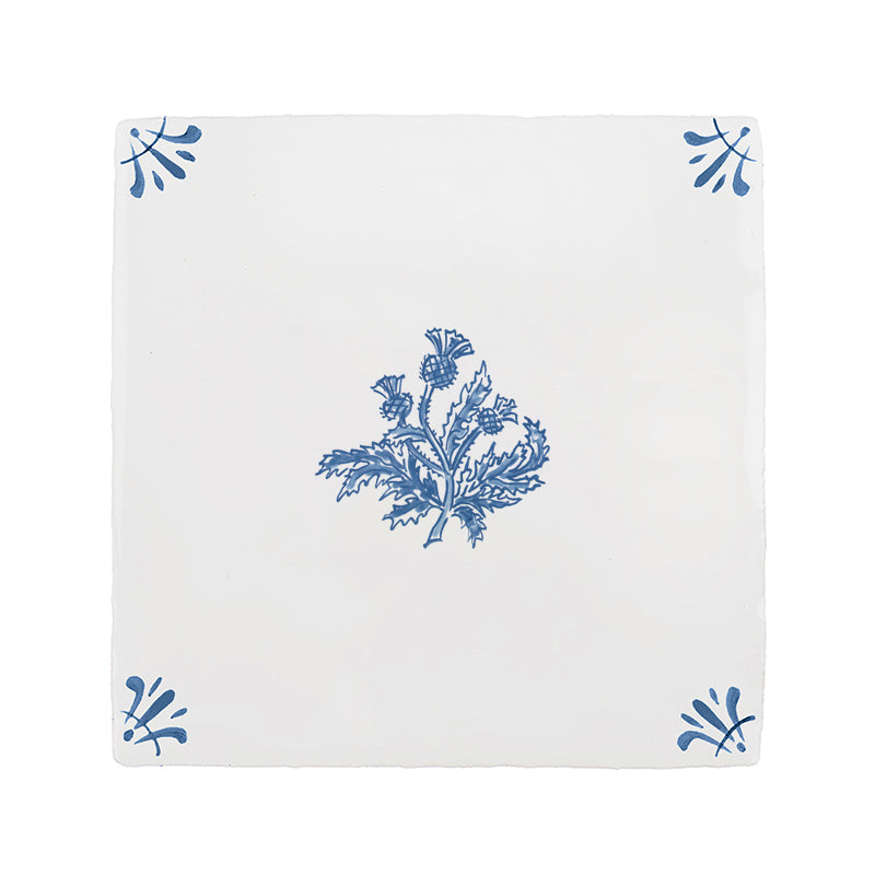 Thistles Delft Floor Tile