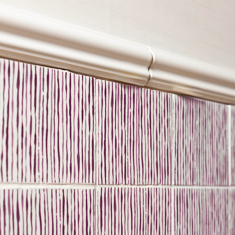 Ticking Stripe Tile, Manganese