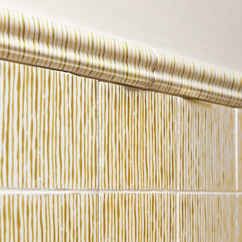 Ticking Stripe Dado Trim, Mustard