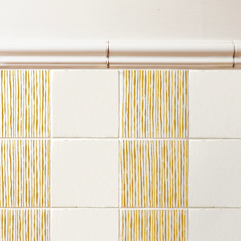 Ticking Stripe Tile, Mustard