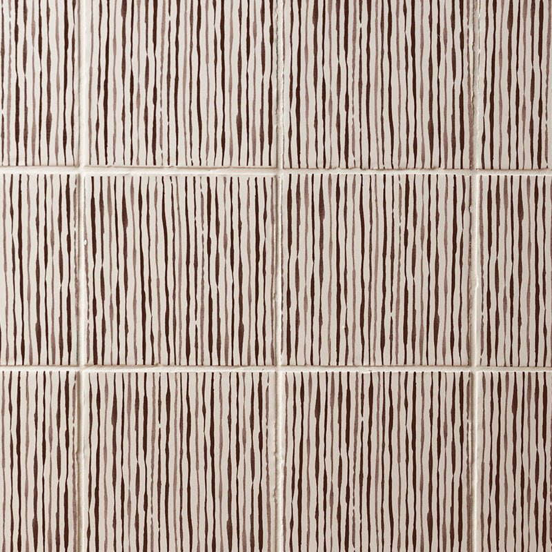 Ticking Stripe Tile, Sepia