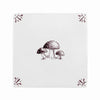 Toadstools Delft Tile