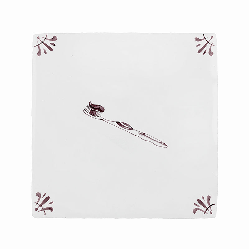 Toothbrush Delft Tile
