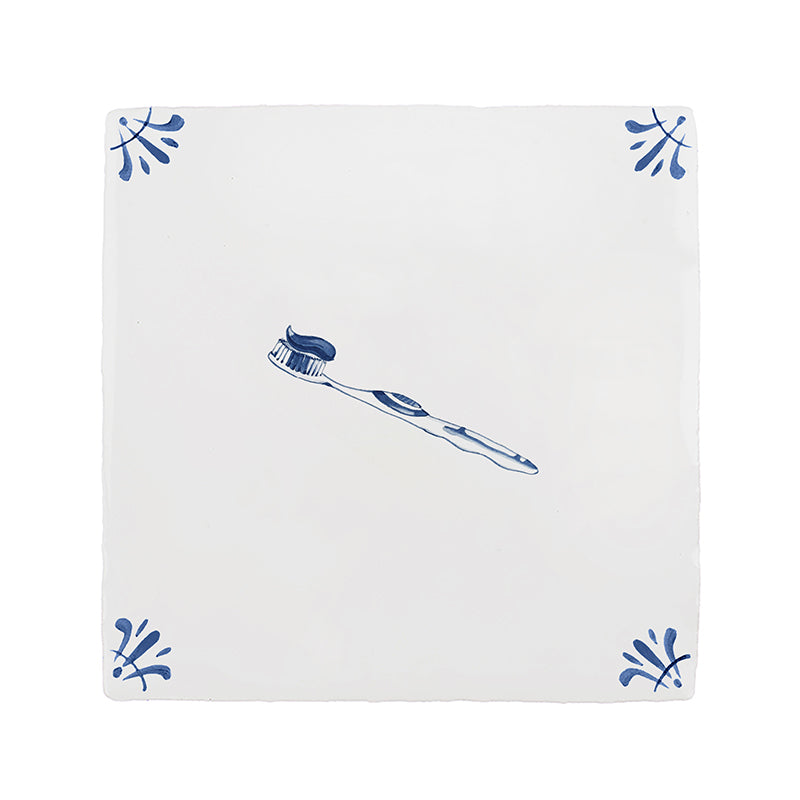 Toothbrush Delft Tile